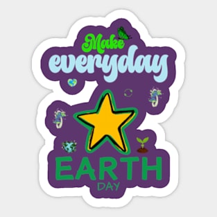 make everyday earth day 2024 gift april 22 Cute Teacher  Lover Rainbow Sticker